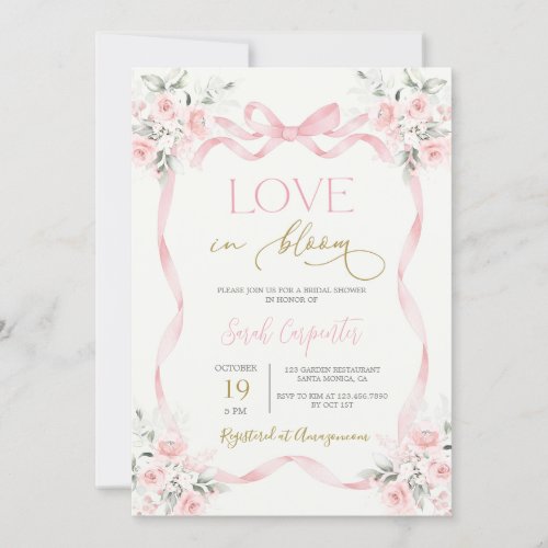 Love in Bloom Bridal Shower Invitation