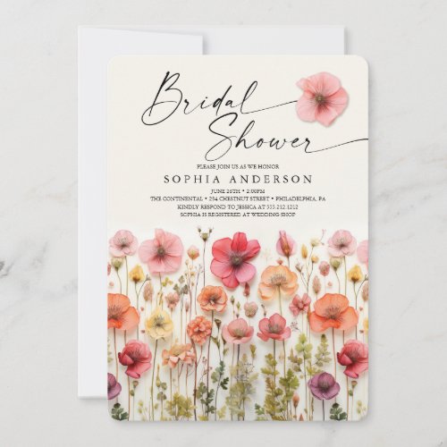 Love In Bloom Bridal Shower Invitation Card