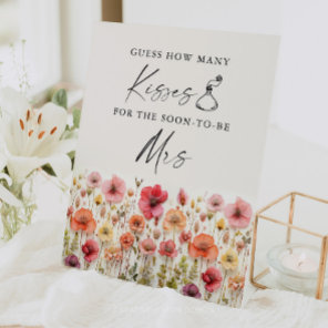 Love In Bloom Bridal Shower Kisses Game Sign