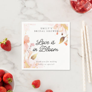 Love in Bloom Bridal Shower Napkins