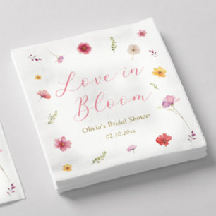 Love in Bloom Bridal Shower Napkins