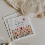 Love In Bloom Bridal Shower Napkins<br><div class="desc">This beautiful design features an arrangement of soft pastel beautiful wildflowers that are realistic and a modern script (editable color) font. Enjoy your favorite bridal shower meals,  treats,  desserts and more with these matching Love in Bloom napkins. See the entire collection for more matching items</div>