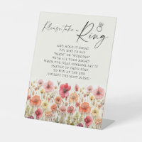 Love In Bloom Bridal Shower Ring Game Sign