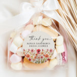 Love in Bloom Bridal Shower Round Favor Stickers<br><div class="desc">This beautiful design features an arrangement of soft pastel beautiful wildflowers that are realistic and a modern script (editable color) font. Customize with your own bridal shower name. Place round stickers on bridal shower thank you favors. See the entire collection for more matching items</div>