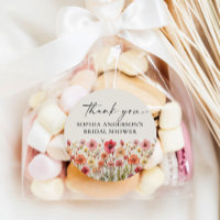 Love in Bloom Bridal Shower Round Favor Stickers