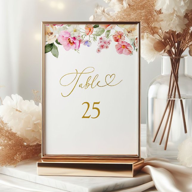 Love In Bloom Bridal Shower Table Number (Creator Uploaded)