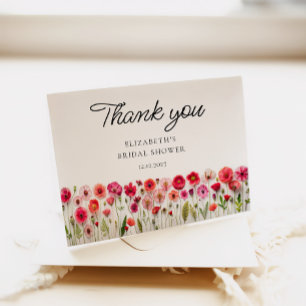 Love in Bloom Bridal Shower Thank You Card