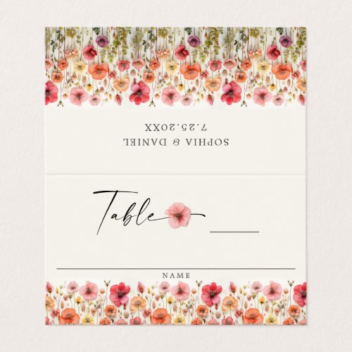 Love In Bloom Bridal Shower Wedding Place Cards