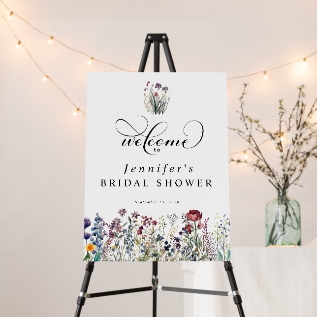 Love in Bloom Bridal Shower Welcome Sign (In Situ (Stand))