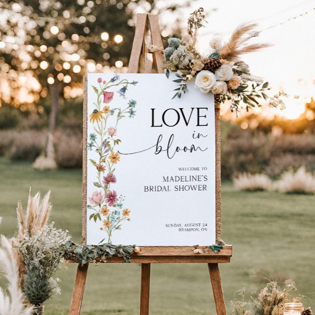 Love in Bloom Bridal Shower Welcome Sign Wildflowe (Creator Uploaded)