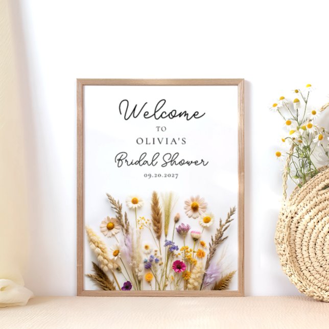 Love In Bloom Bridal Shower Wildflower Welcome Poster (Creator Uploaded)