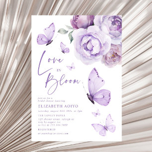 Love in Bloom Butterfly Floral Bridal Shower Invitation