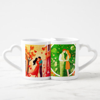 Love in bloom coffee mug set