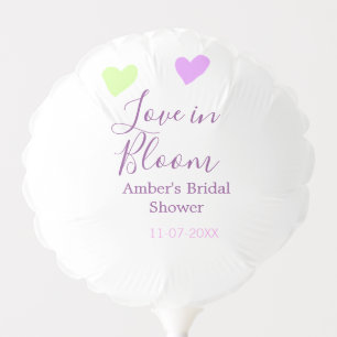 Love in Bloom colorful heart bridal shower name da Balloon