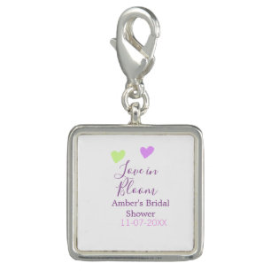 Love in Bloom colorful heart bridal shower name da Charm