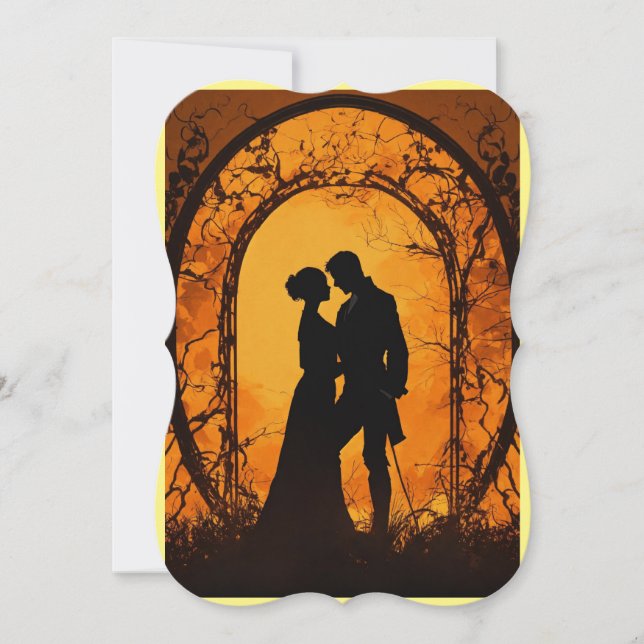 "Love in Bloom: [Couple's Names]" Invite You  (Front)