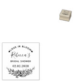 Love In Bloom Custom Name Bridal Shower Wedding Rubber Stamp (Stamped)