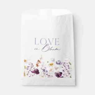 Love in Bloom Elegant Floral Wedding Favor Bag
