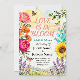 Love in Bloom – Elegant Floral Wedding Invitation