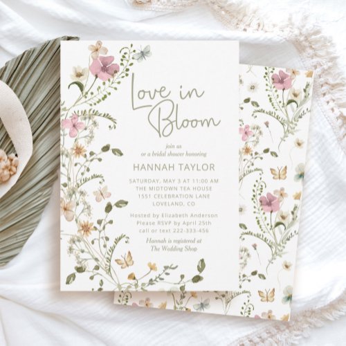 Love In Bloom Floral Bridal Shower Invitation