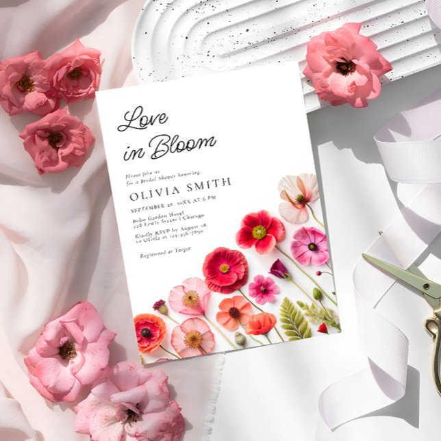 Love In Bloom Floral Chic Bridal Shower Invite (Creator Uploaded)
