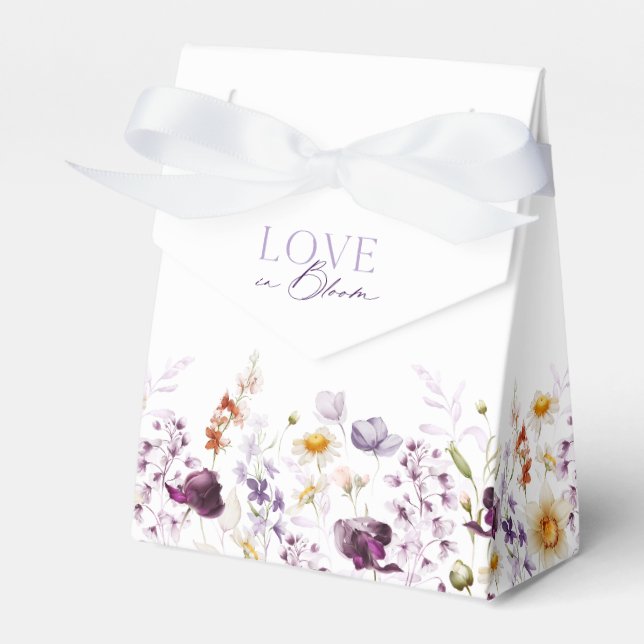 Love in Bloom Floral Favor Box (Front Side)