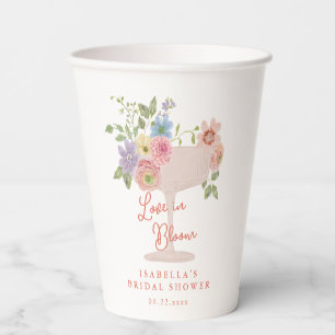Love in Bloom Floral Garden Bridal Shower Paper Cups