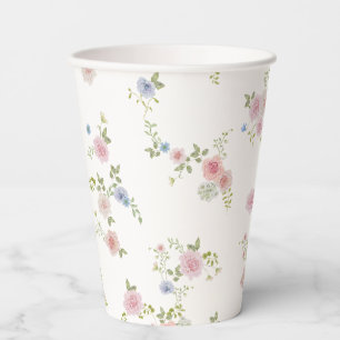 Love in Bloom Floral Garden Bridal Shower Paper Cups