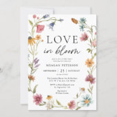 Love In Bloom Floral Spring Bridal Shower Invitation (Front)