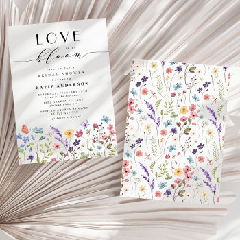 Love In Bloom Floral Spring Summer Bridal Shower Invitation by ncdesignsco at Zazzle