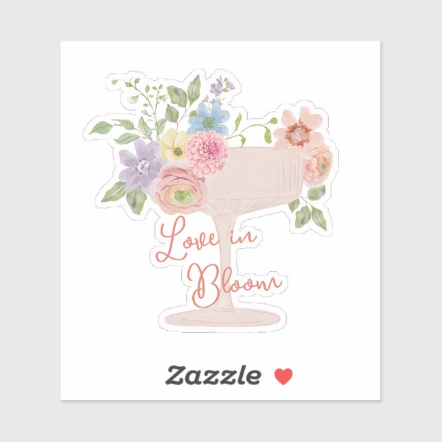 Love in Bloom Floral Sticker (Sheet)