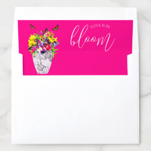 Love In Bloom Floral Wedding Envelope Liner