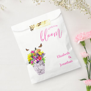 Love In Bloom Floral Wedding Favor Bag