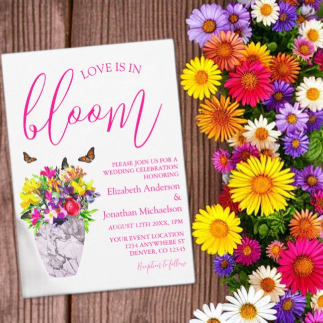 Love In Bloom Floral Wedding Invitation (Creator Uploaded)