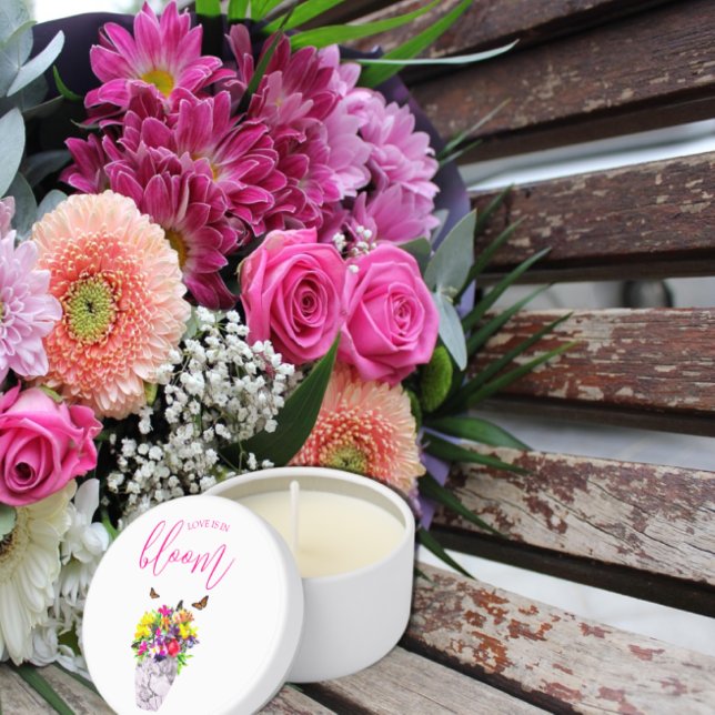 Love In Bloom Floral Wedding Mini Candle Favors (Creator Uploaded)