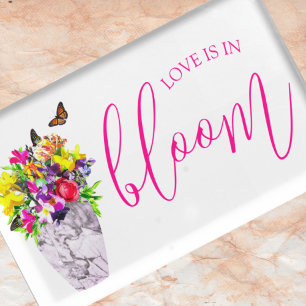 Love In Bloom Floral Wedding Place Card Holder