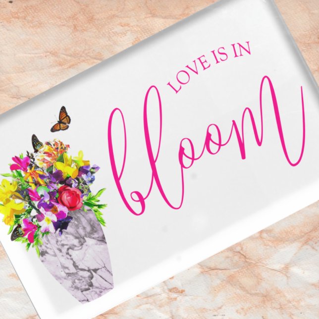 Love In Bloom Floral Wedding Place Card Holder (Creator Uploaded)