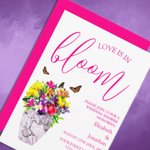 Love In Bloom Floral Wedding Shower Invitation