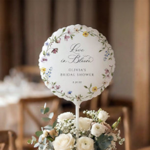 Love in Bloom Floral Wildflower Bridal Shower Balloon