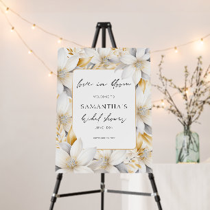 Love In Bloom Florals Welcome Bridal Shower  Foam Board