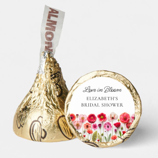 Love in Bloom Flowers Bridal Shower Hershey®'s Kisses® (Front)