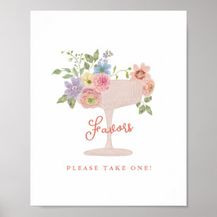 Love in Bloom Garden Bridal Shower Favors Sign