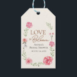 Love In Bloom Garden Themed Bridal Shower Custom Gift Tags<br><div class="desc">Elevate her bridal shower with our "Love In Bloom Flower Themed Bridal Shower Custom Gift tags." These elegant Gift tags feature a delightful floral design with my original watercolor paintings, perfect for adding a touch of charm and sophistication to your favors, gifts or giveaways. Cream with pinks, greens and brown...</div>