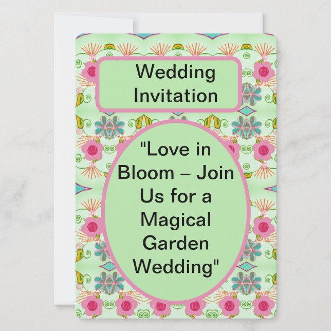 Love in Bloom: Join Us for a Magical Garden Event Invitation (Front)