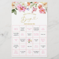 Love in Bloom Market Bingo Games Card