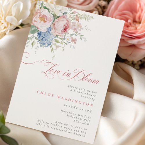 Love in Bloom Pastel Pink & Blue Bridal Shower