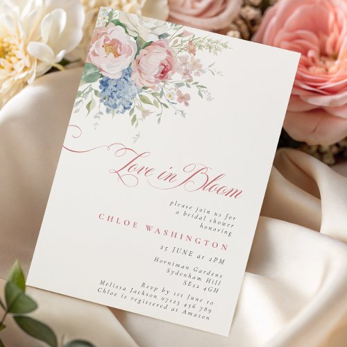 Love in Bloom Pastel Pink & Blue Bridal Shower