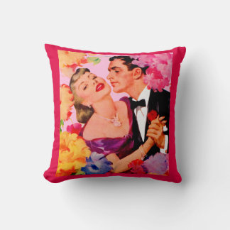 love in bloom print throw pillow