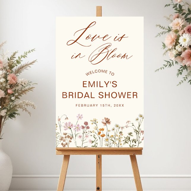 Love in Bloom Rustic Bridal Shower Welcome Sign (Creator Uploaded)