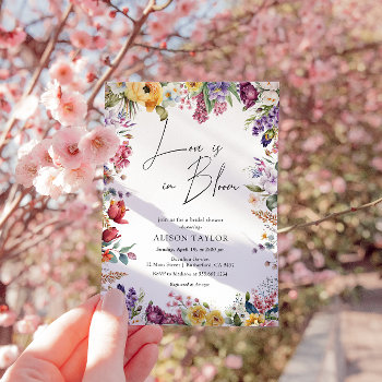 Love In Bloom Spring Floral Bridal Shower  Invitation by DesignsByElina at Zazzle